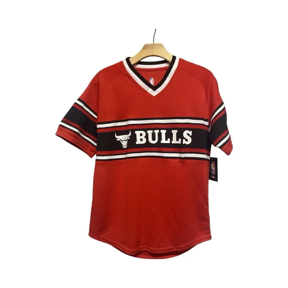 Chicago Bulls Jersey Men's Court Yard Short Sleeve Shirt Size Small